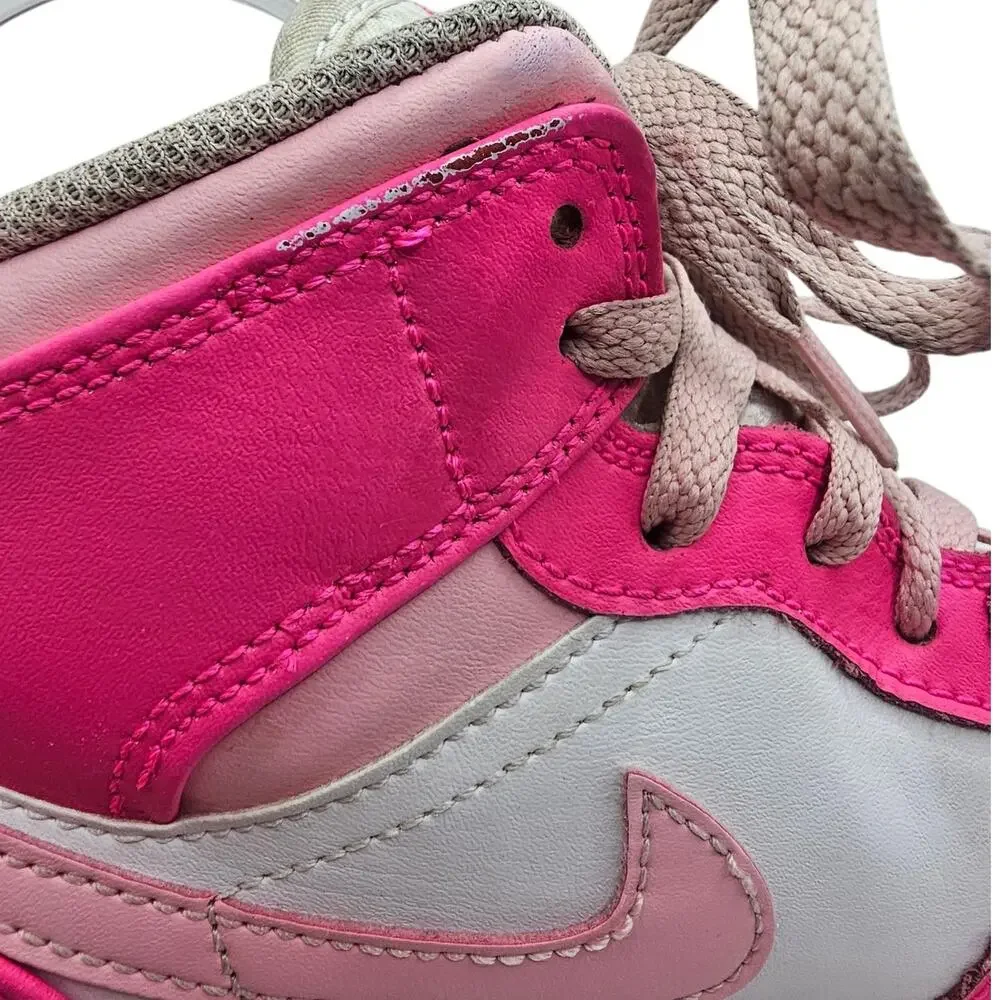 Nike Youth Fierce Pink Air Jordan 1 Mid GS Athletic Casual Sneaker